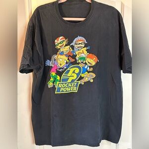 Nickelodeon Rocket Power Rugrats Graphic Kids Tee Black